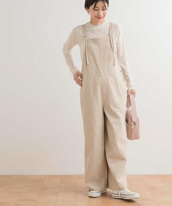 アーバンリサーチドアーズ コットンリネンBACKギャザーサロペット URBAN RESEARCH DOORS（アーバンリサーチドアーズ）の「コットン